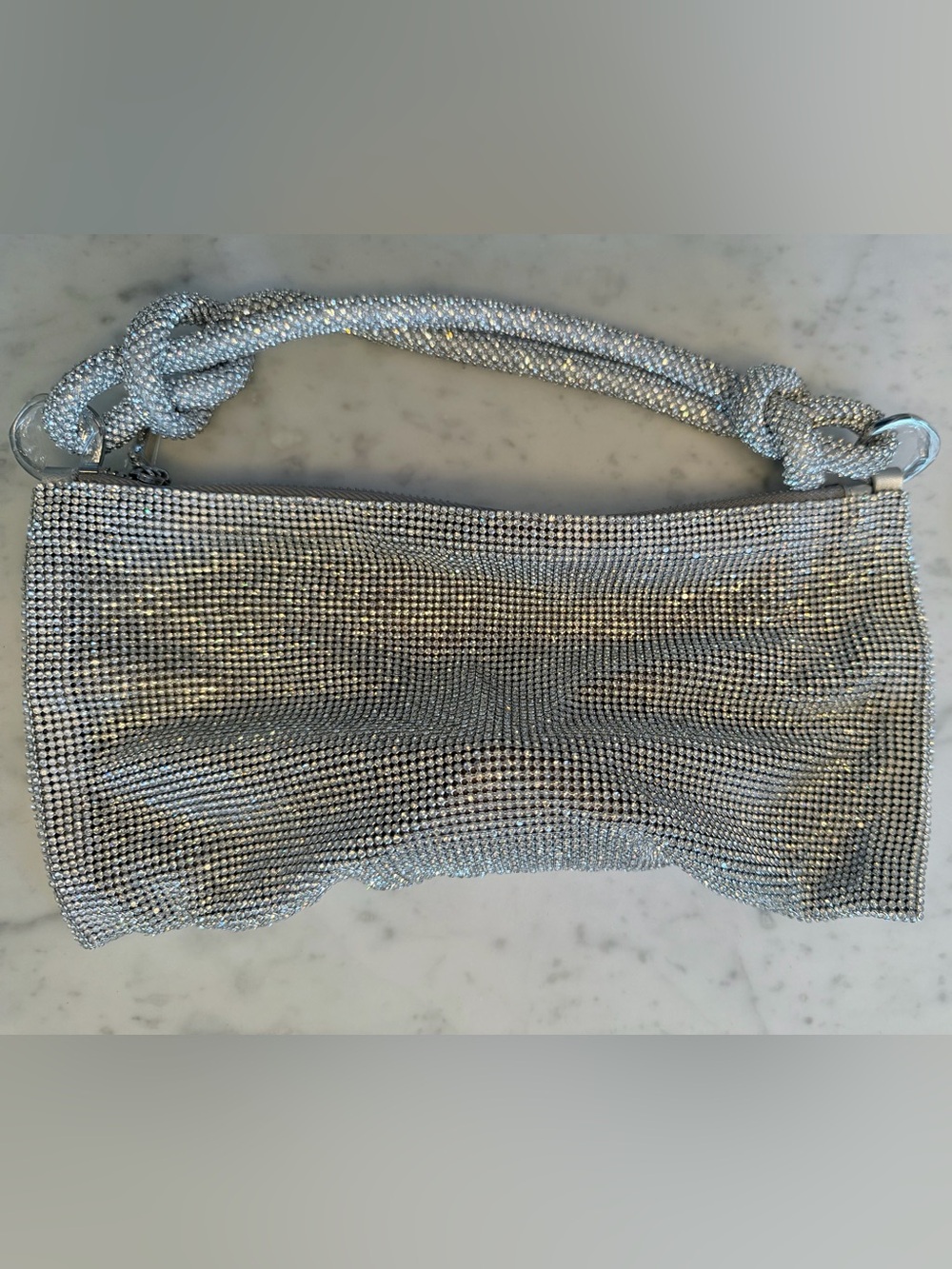Cult Gaia Hera Nano silver crystal mesh clutch - Picture 9 of 12